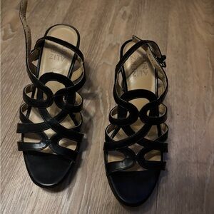 Naturalizer Black Heeled Sandals